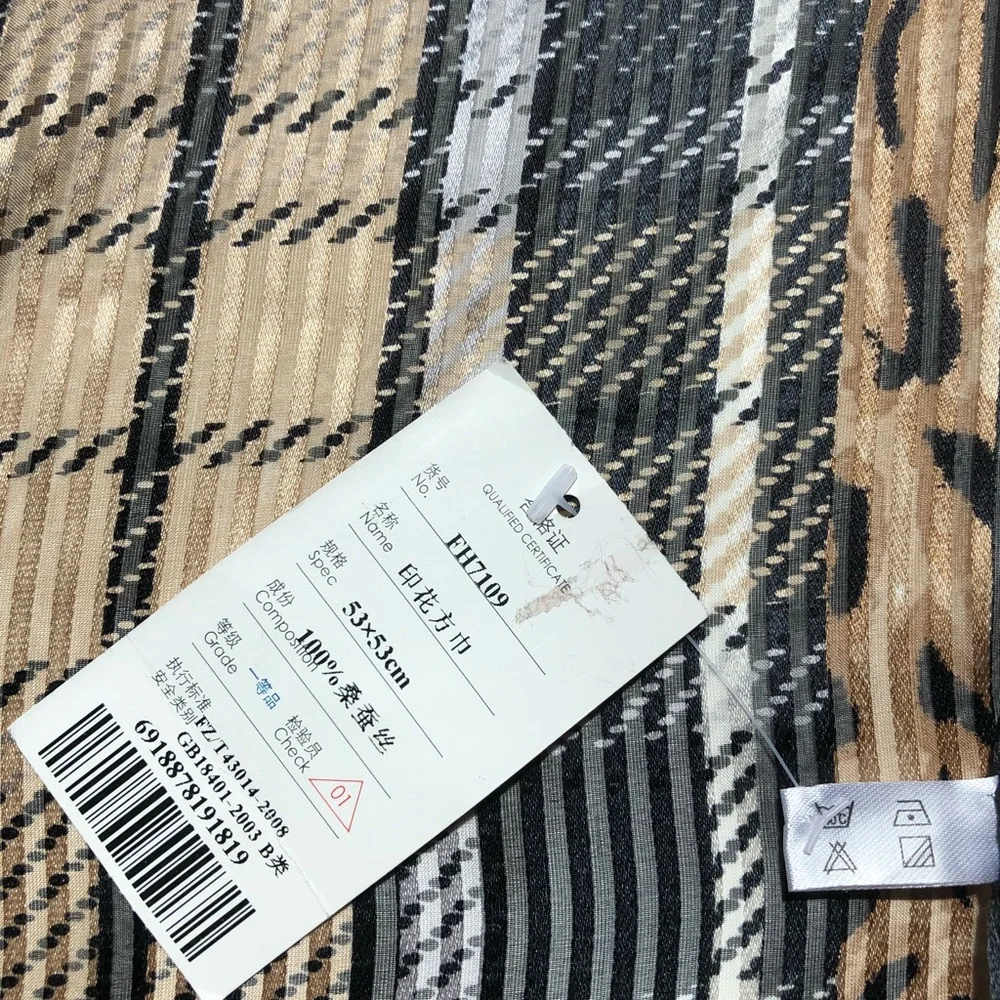 Mixed Pattern Silk Scarf